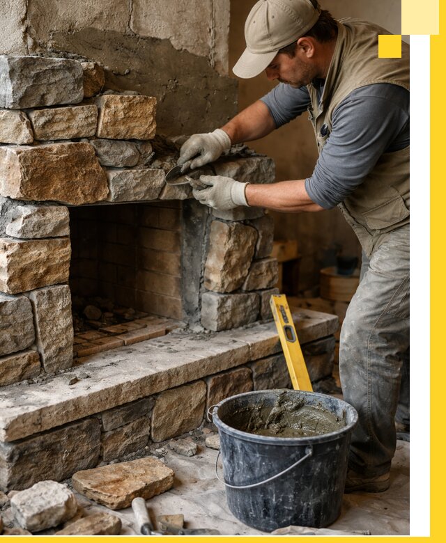 Изготовление и установка каменных каминов под ключ в Мелеузе