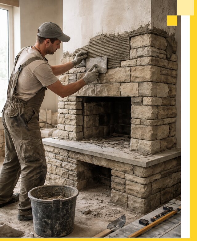 Строительство каминов под ключ в Мелеузе от проектирования до монтажа