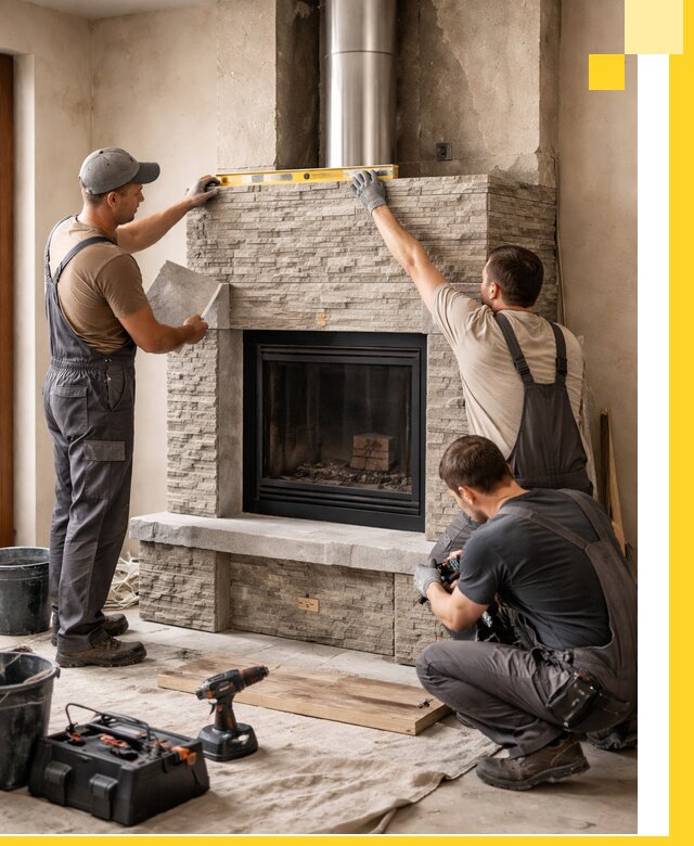 Профессиональный монтаж каминов под ключ в Мелеузе для дома