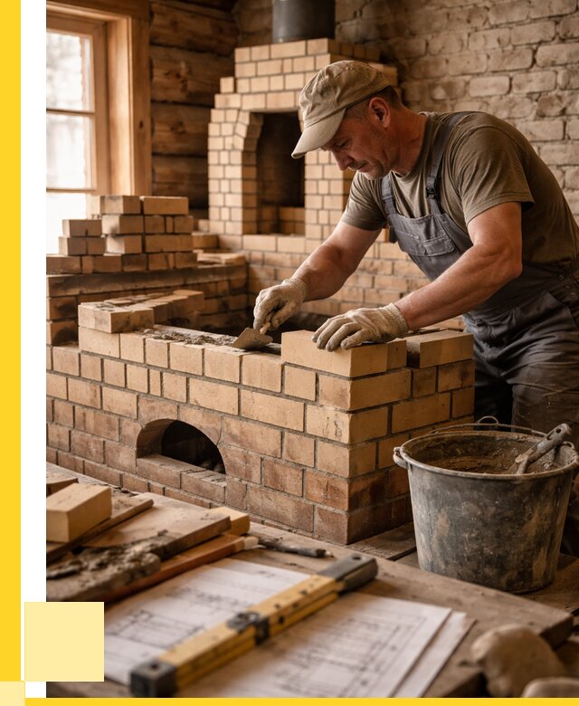 Кладка печей из кирпича в Мелеузе цены от 30687 р. - ЭриданМлз