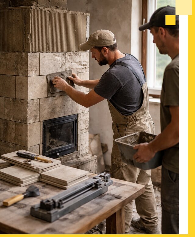 Профессиональная облицовка печей в Мелеузе: керамика и камень