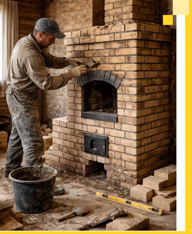 Кирпичные печи под ключ в Мелеузе: проектирование и кладка