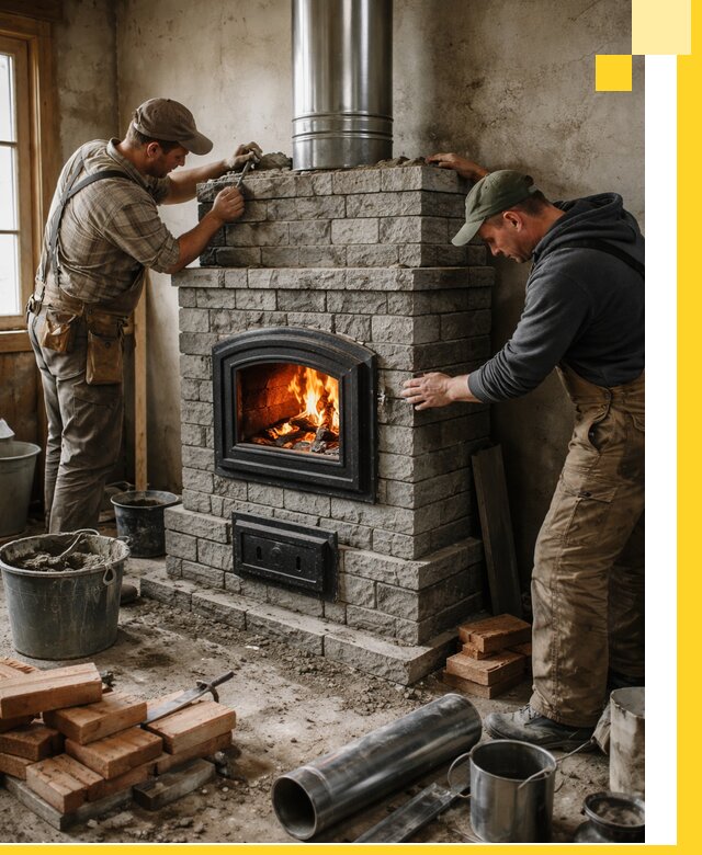 Производство, поставка и монтаж дровяных печей в Мелеузе