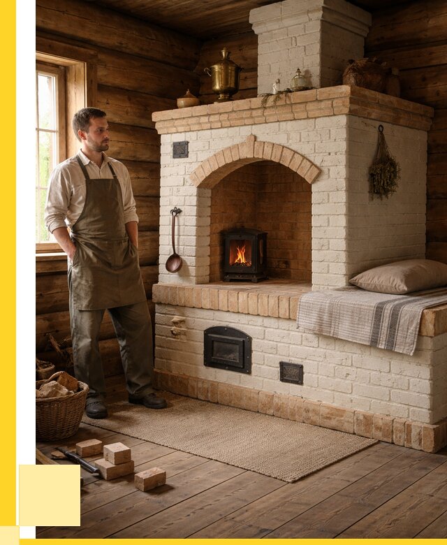 Русские печи с лежанкой под ключ в Мелеузе от 153435 р. ЭриданМлз