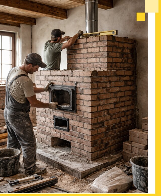 Печи для загородного дома под ключ в Мелеузе — монтаж и сервис