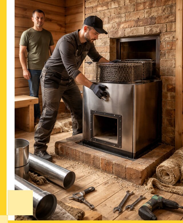 Монтаж банных печей под ключ в Мелеузе от 18412 р., ЭриданМлз