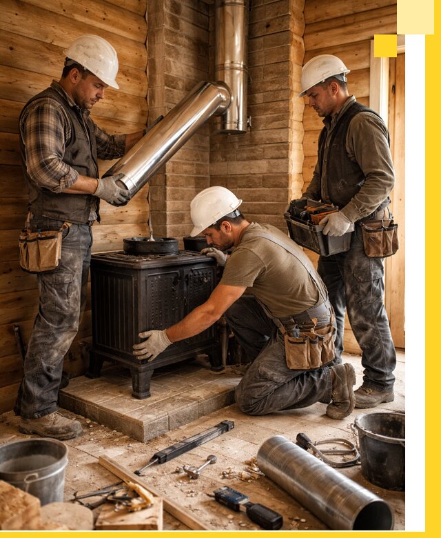 Профессиональный монтаж банных печей и дымоходов в Мелеузе