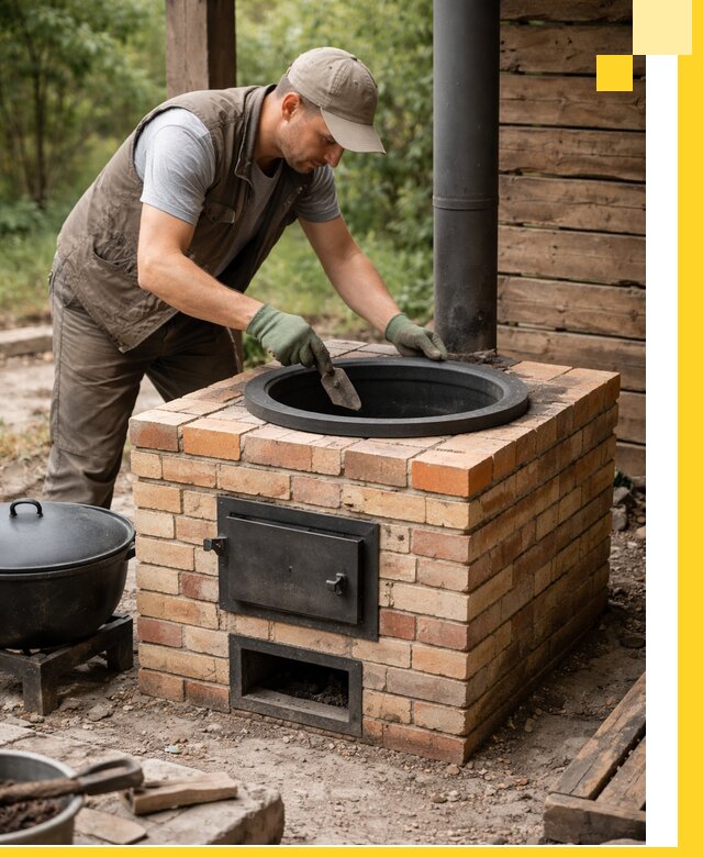 Изготовление и установка печей для казана в Мелеузе под ключ