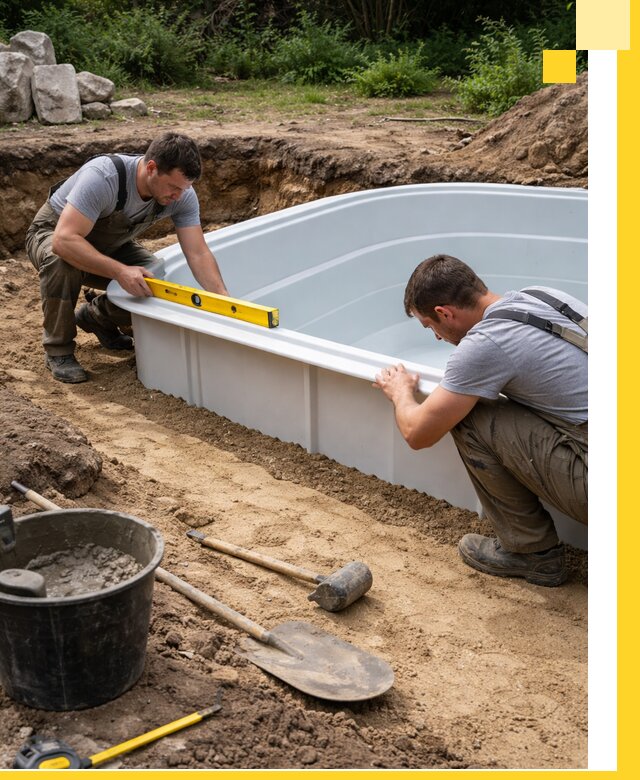 Производство и установка пластиковых бассейнов в Мелеузе под ключ