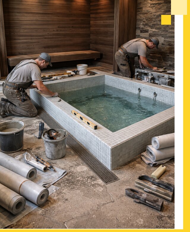 Установка и строительство бассейнов для сауны в Мелеузе