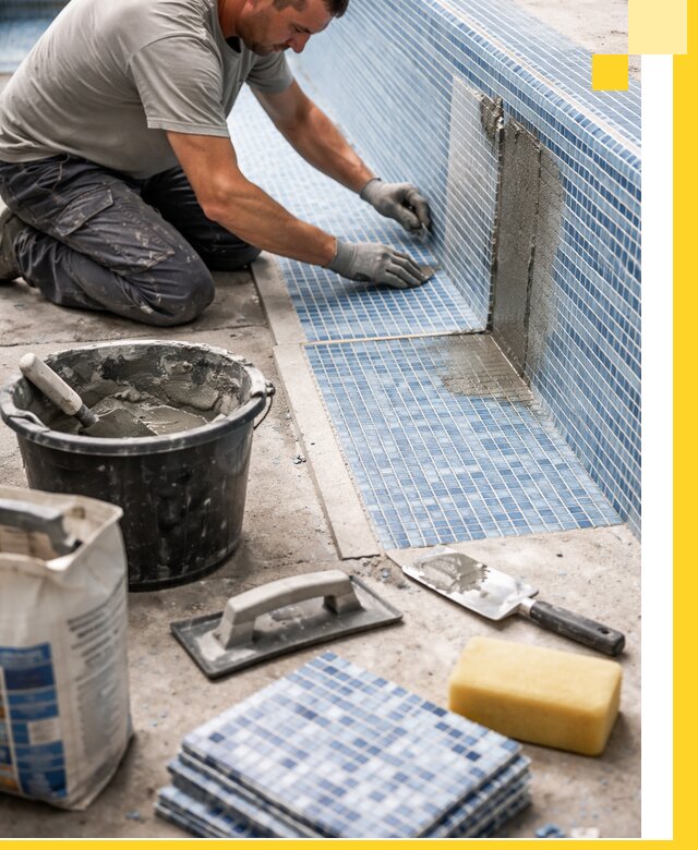 Укладка и ремонт мозаики для бассейнов под ключ в Мелеузе