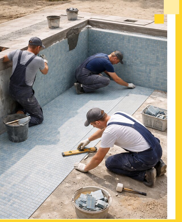 Укладка и установка плитки для бассейнов под ключ в Мелеузе