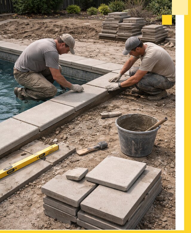Установка и изготовление копингового камня для бассейнов в Мелеузе