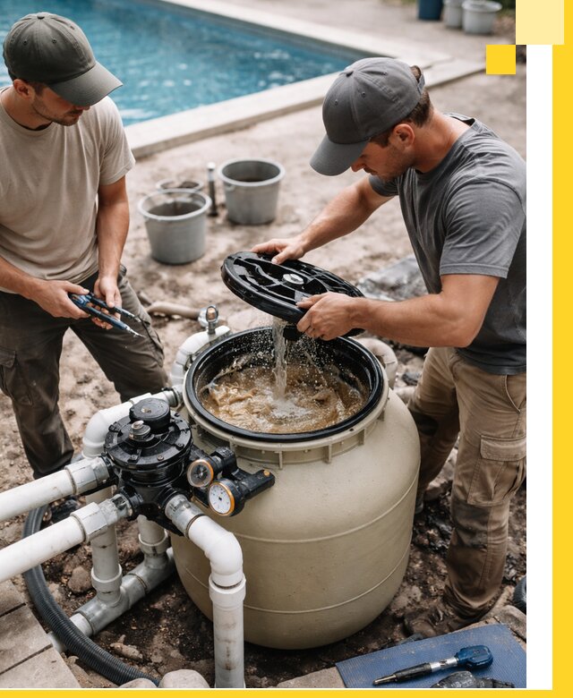 Установка и обслуживание песочных фильтров для бассейнов в Мелеузе