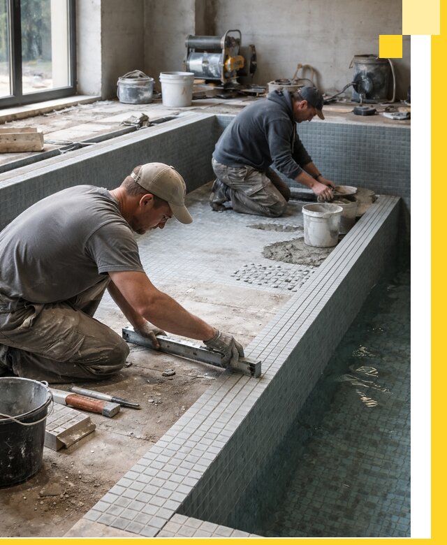 Строительство бассейна в частном доме в Мелеузе под ключ