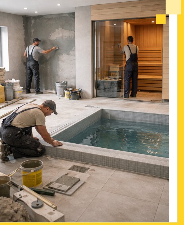 Проектирование и строительство сауны с бассейном в Мелеузе