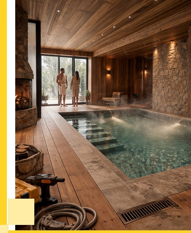 Проекты бань с бассейном под ключ в Мелеузе от 76718 р., ЭриданМлз