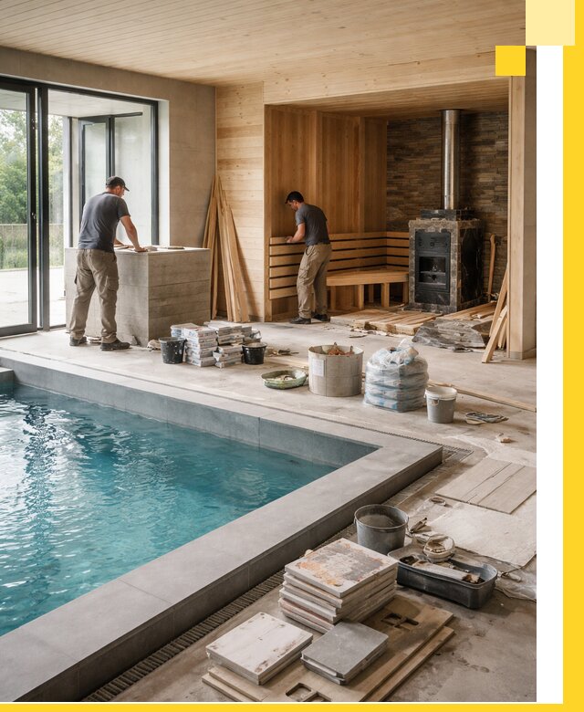 Проектирование и строительство бань с бассейном в Мелеузе