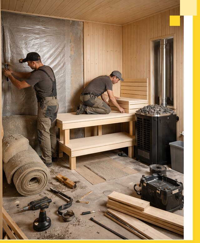 Проекты саун под ключ в Мелеузе дизайн и строительство