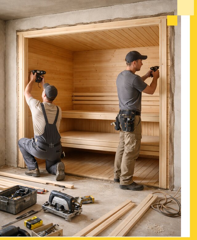 Монтаж саун под ключ в Мелеузе — проектирование и установка