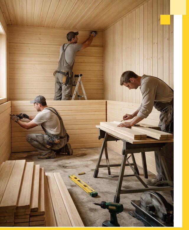 Обшивка саун в Мелеузе из натуральной древесины под ключ