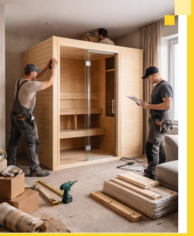 Установка и благоустройство саун в квартире в Мелеузе