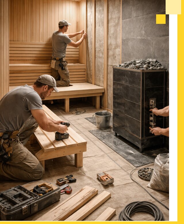 Дизайн и строительство интерьерных саун под ключ в Мелеузе