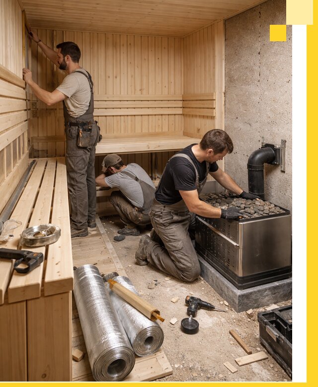 Индивидуальные сауны на заказ в Мелеузе под ключ, проект и монтаж