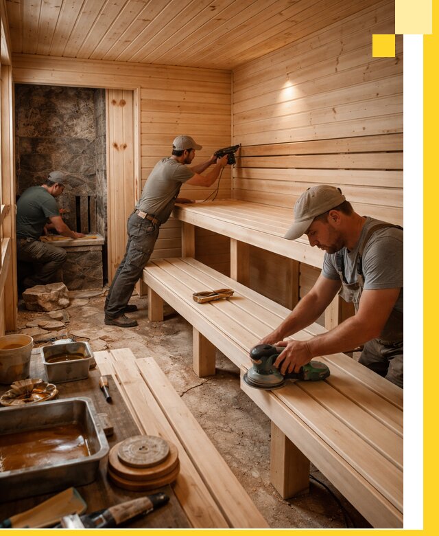 Профессиональная отделка бань в Мелеузе под ключ, с гарантией