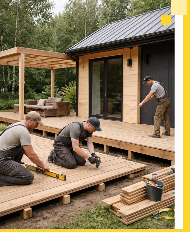 Строительство бань с террасой и бассейном под ключ в Мелеузе