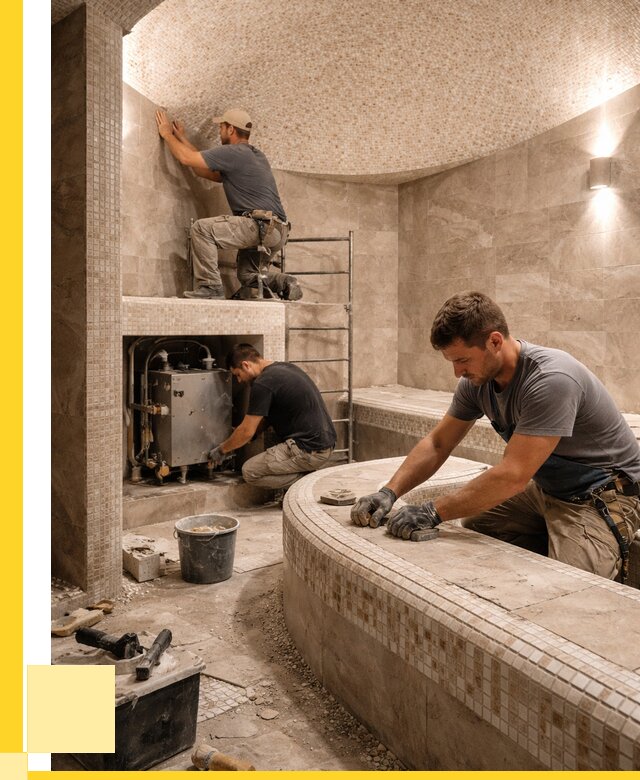 Монтаж хамамов под ключ в Мелеузе от 255725 р. ЭриданМлз