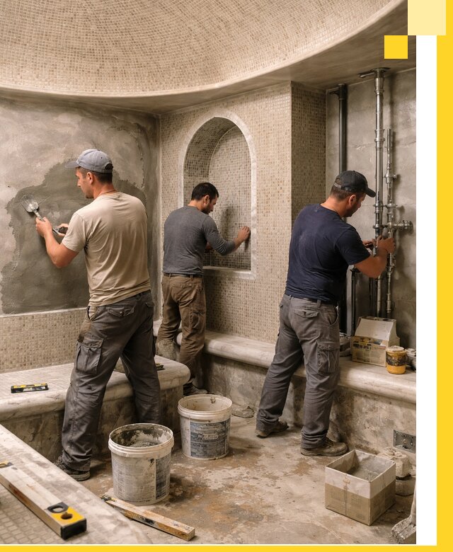 Профессиональный монтаж хамамов под ключ в Мелеузе с гарантией