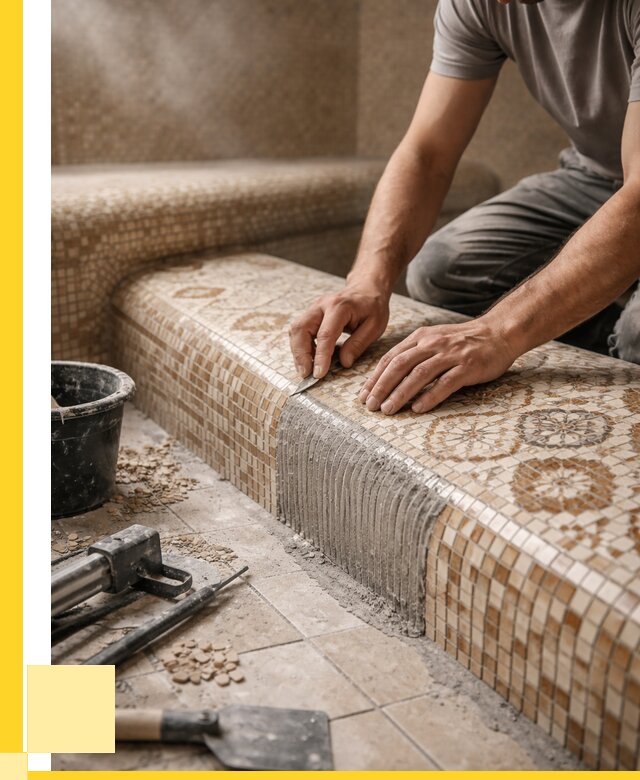 Плитка для хамама под ключ в Мелеузе от 3580 р. | ЭриданМлз