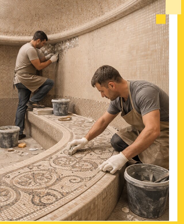 Плитка для хамама в Мелеузе, укладка, подбор и поставка